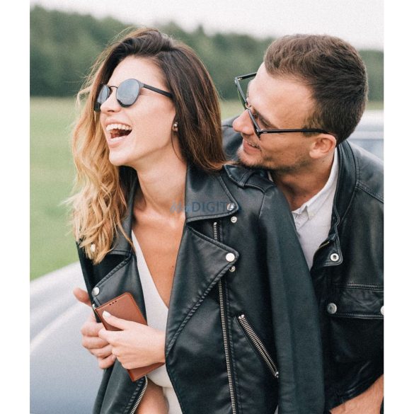 Leather Smart Pro könyvtok iPhone 17 - barna