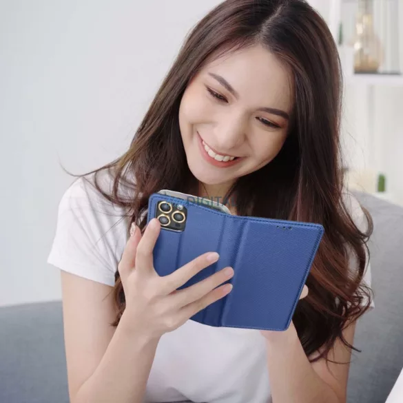 SMART CASE könyvtok Motorola Moto G86 - tengerészkék