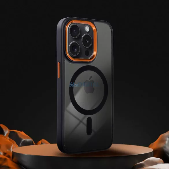 COLOR EDGE MAG COVER MagSafe-kompatibilis tok iPhone 11 - fekete-arany átlátszó