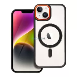   COLOR EDGE MAG COVER MagSafe-kompatibilis tok iPhone 14 - fekete-arany átlátszó