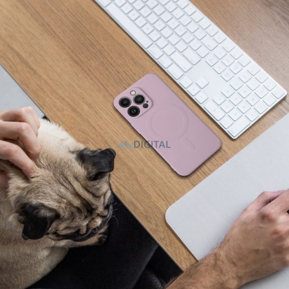 SILICONE MAG COVER MagSafe-kompatibilis tok iPhone 17 - rózsaszín