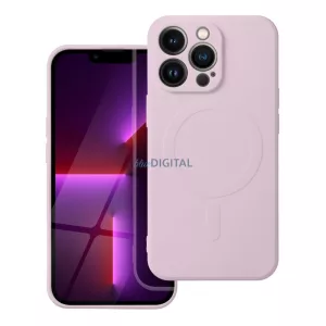 SILICONE MAG COVER MagSafe-kompatibilis tok teljes kamerasziget kivágással iPhone 17 - rózsaszín