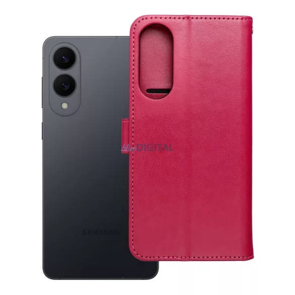 MEZZO könyvtok Samsung Galaxy S25 Edge - élénk rózsaszín "maci"