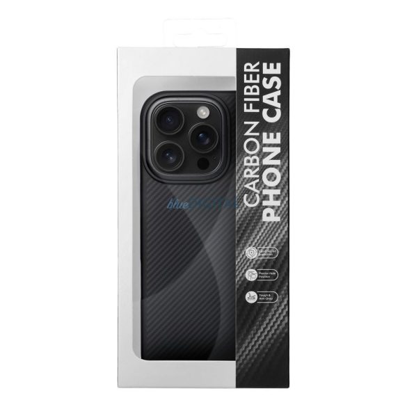 Carbon Elite Mag Cover MagSafe-kompatibilis tok iPhone 17 - fekete
