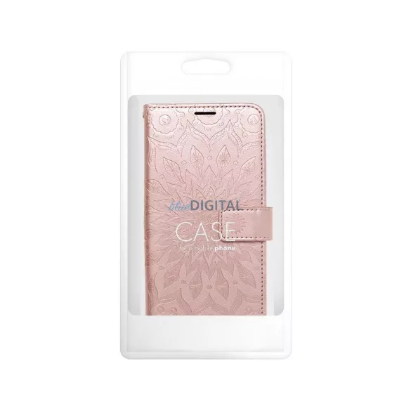MEZZO könyvtok Xiaomi Redmi A5 - rózsaarany színű "mandala"