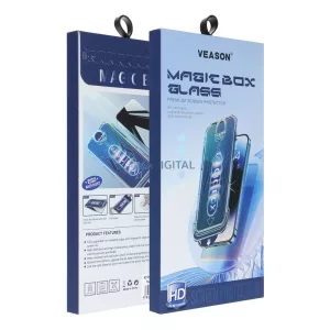 Veason 6D Pro Easy-Install oleofób edzett üveg fekete szegéllyel applikátorral iPhone Air