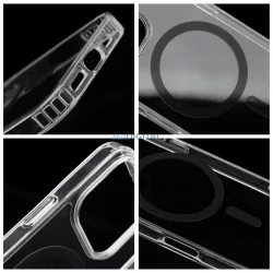   Drop Glue Colorful Ring MagSafe-kompatibilis tok Samsung Galaxy A17 4G/5G - fekete