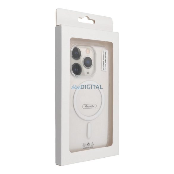 Drop Glue Colorful Ring MagSafe-kompatibilis tok Samsung Galaxy A17 4G/5G - fehér