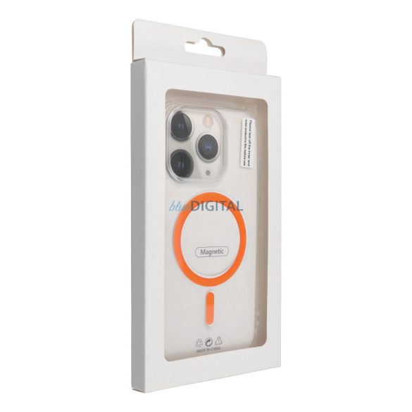 Drop Glue Colorful Ring MagSafe-kompatibilis tok Samsung Galaxy A17 4G/5G - narancssárga