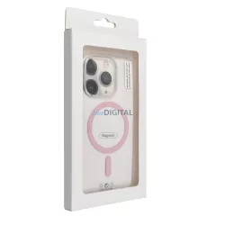   Drop Glue Colorful Ring MagSafe-kompatibilis tok Samsung Galaxy A17 4G/5G - rózsaszín