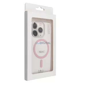Drop Glue Colorful Ring MagSafe-kompatibilis tok Samsung Galaxy A17 4G/5G - rózsaszín