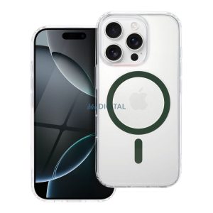 Drop Glue Colorful Ring MagSafe-kompatibilis tok Samsung Galaxy A17 4G/5G - sötétzöld