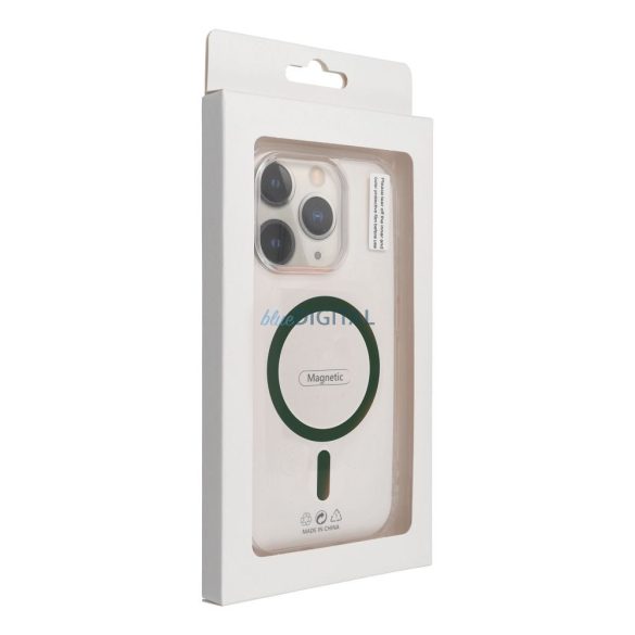 Drop Glue Colorful Ring MagSafe-kompatibilis tok Samsung Galaxy A17 4G/5G - sötétzöld