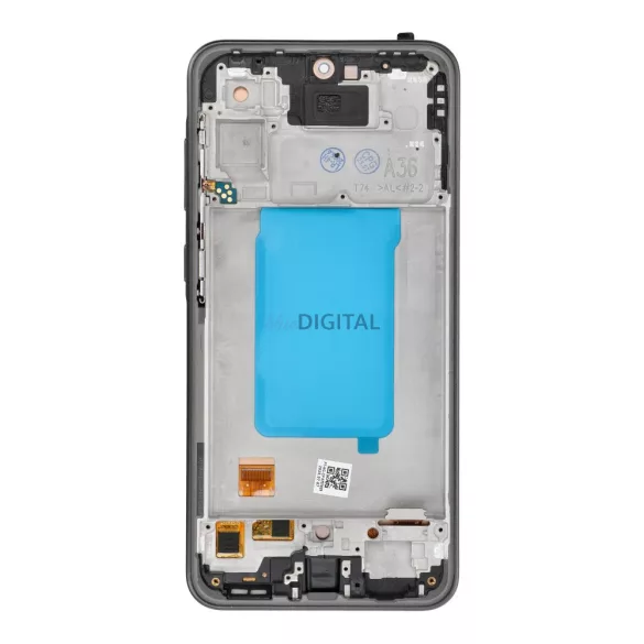 LCD kijelző SAMSUNG A36 5G HARD OLED kijelzőhöz kerettel - ALKATRÉSZ!