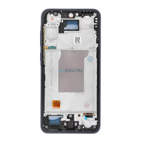 LCD kijelző SAMSUNG A35 HARD OLED készülékhez kerettel - ALKATRÉSZ!