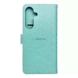   MEZZO könyvtok Samsung Galaxy S25 FE - türkizkék "mandala"