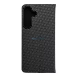 LUNA CARBON könyvtok Samsung Galaxy S25 FE - fekete