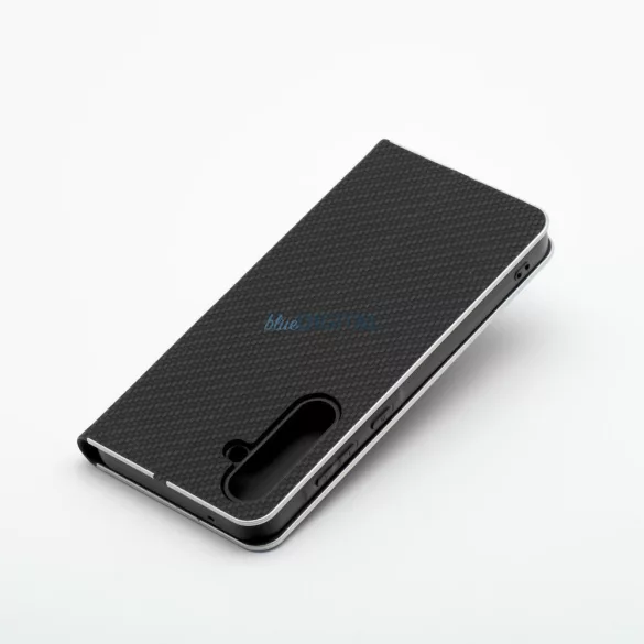 LUNA CARBON könyvtok Samsung Galaxy S25 FE - fekete
