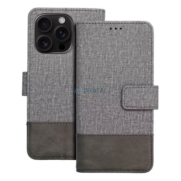 GOMMA könyvtok Samsung Galaxy S25 FE - szürke