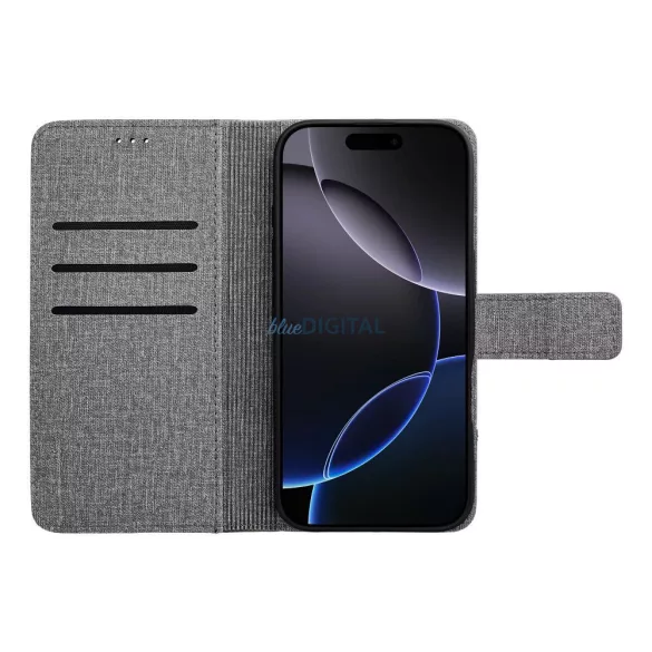 GOMMA könyvtok Samsung Galaxy S25 FE - szürke