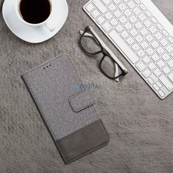 GOMMA könyvtok Samsung Galaxy S25 FE - szürke