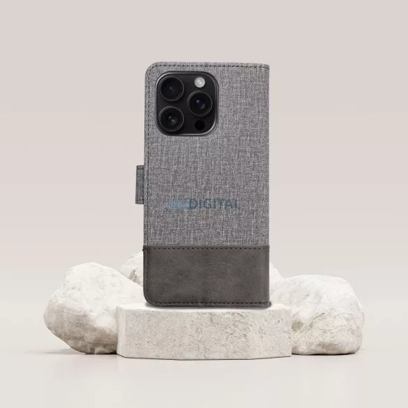 GOMMA könyvtok Samsung Galaxy S25 FE - szürke