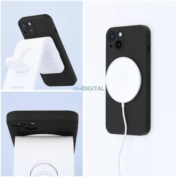 SILICONE MAG COVER MagSafe-kompatibilis tok Samsung Galaxy S25 FE - fekete