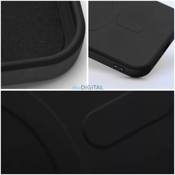 SILICONE MAG COVER MagSafe-kompatibilis tok Samsung Galaxy S25 FE - fekete