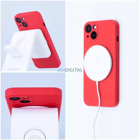 SILICONE MAG COVER MagSafe-kompatibilis tok Samsung Galaxy S25 FE - piros