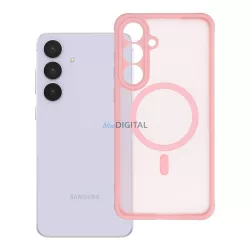   FULL MATTE MAG COVER tok kompatibilis MagSafe a SAMSUNG S25 FE számára jasny różowy