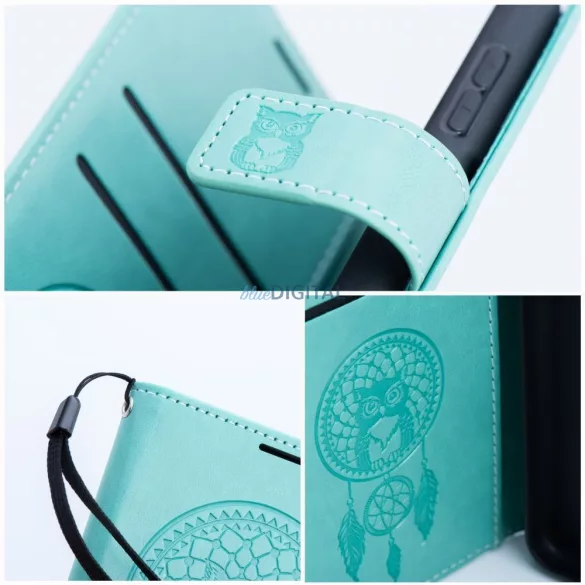 MEZZO könyvtok Xiaomi Redmi 15C 4G - türkizkék "álomfogó"