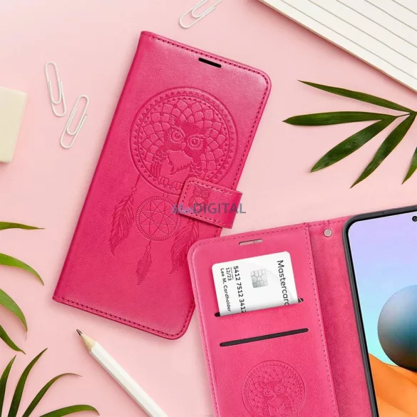 MEZZO könyvtok Xiaomi Redmi 15C 4G - élénk rózsaszín "álomfogó"