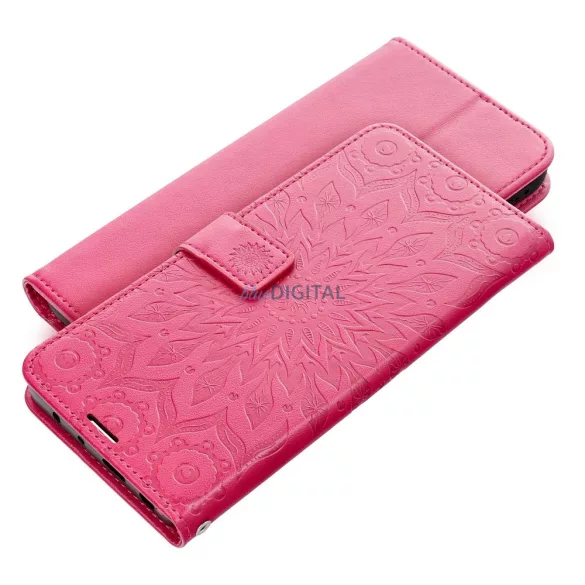 MEZZO könyvtok Xiaomi Redmi 15C 4G - élénk rózsaszín "mandala"