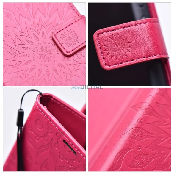 MEZZO könyvtok Xiaomi Redmi 15C 4G - élénk rózsaszín "mandala"