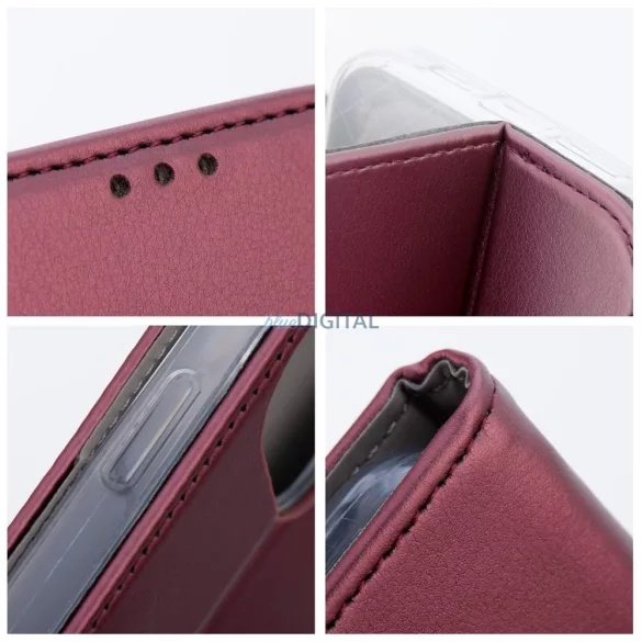 SMART MAGNETO könyvtok Xiaomi Redmi 15C 4G - bordó