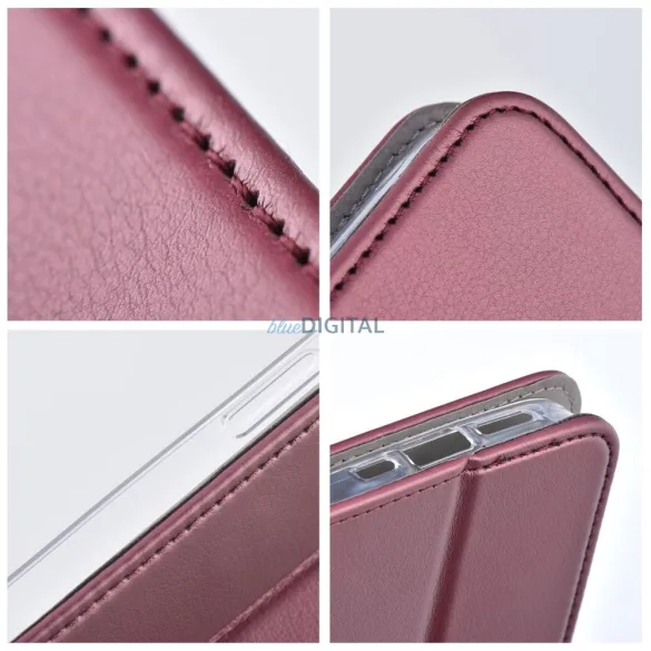 SMART MAGNETO könyvtok Xiaomi Redmi 15C 4G - bordó