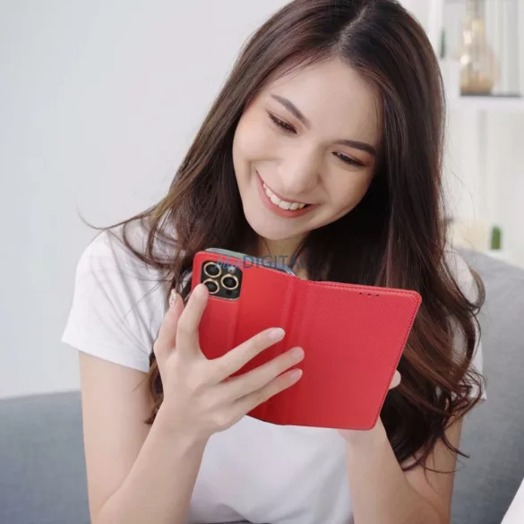 SMART CASE könyvtok Xiaomi Redmi 15C 4G - piros