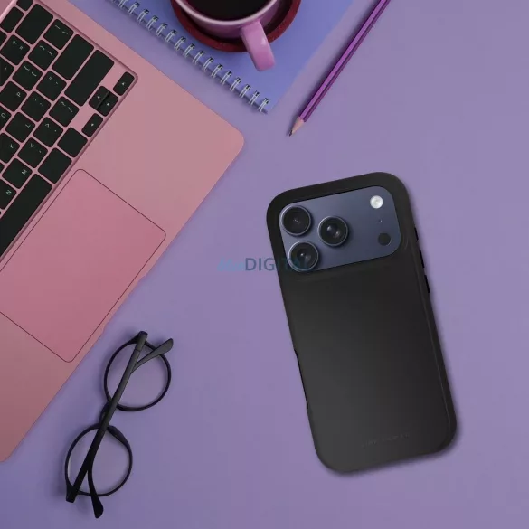 ROAR tok RAINBOW BUMPER kompatibilis a MagSafe készülékkel az IPHONE 15 Pro-hoz fekete