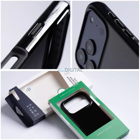 ROAR tok RAINBOW BUMPER kompatibilis a MagSafe készülékkel az IPHONE 17 Pro Max-hoz fekete