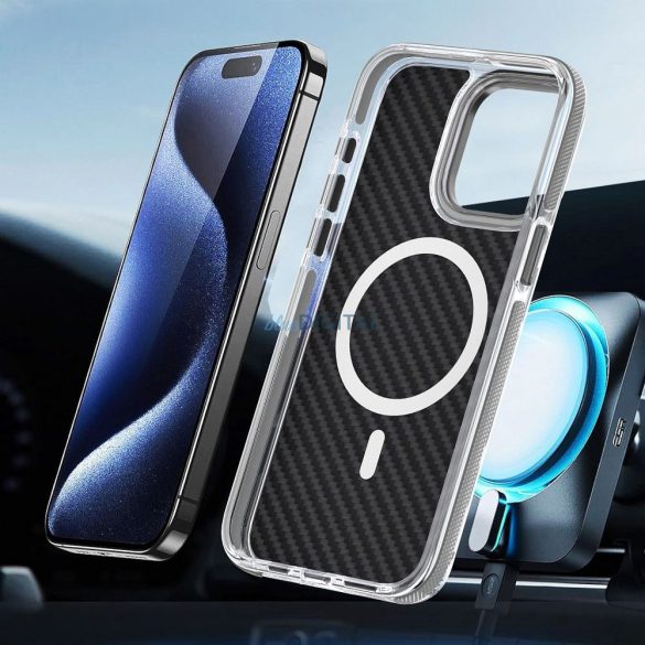 FIBER tok comapitble with MagSafe for IPHONE 17 szürke