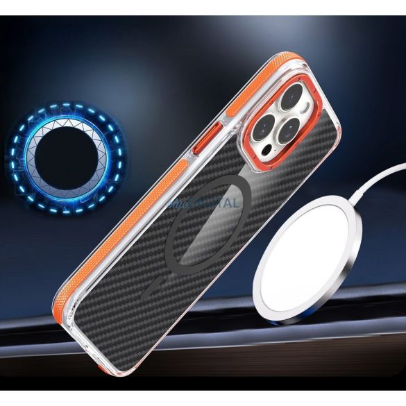 FIBER tok comapitble with MagSafe for IPHONE 17 narancssárga