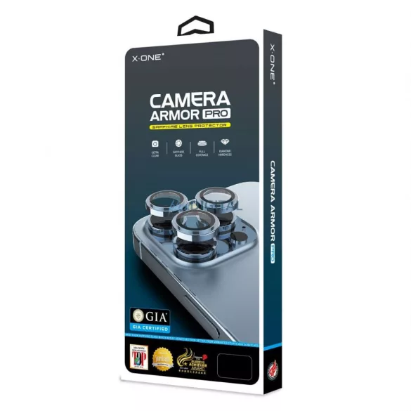 X-ONE Sapphire Camera Armor Pro - iPhone 17 Pro készülékhez - ezüst