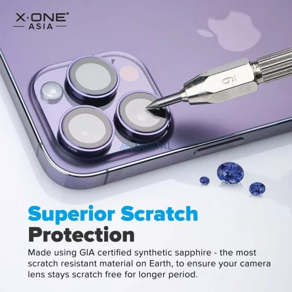 X-ONE Sapphire Camera Armor Pro - iPhone 17 Pro készülékhez - ezüst