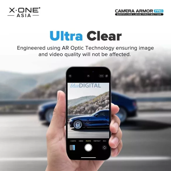 X-ONE Sapphire Camera Armor Pro - iPhone 17 Pro készülékhez - ezüst