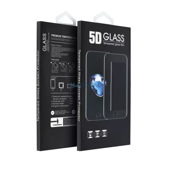 5D Full Glue edzett üveg - a Motorola G86 / G86 Power készülékhez fekete