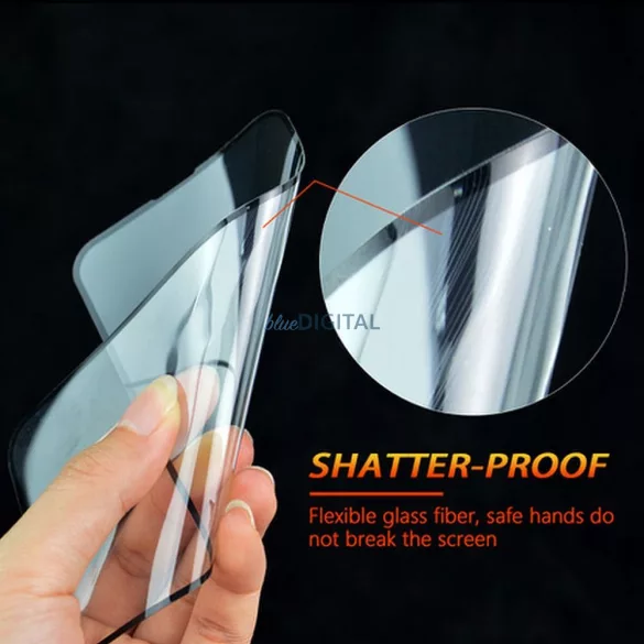 Bestsuit Rugalmas hibrid üveg 5D a Xiaomi 15T Pro-hoz fekete