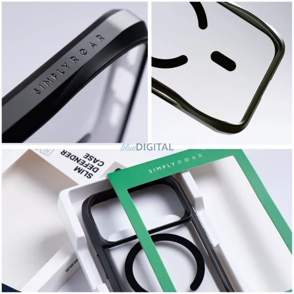 ROAR tok SLIM DEFENDER kompatibilis a MagSafe készülékkel az IPHONE 16 Pro Max számára fekete színű