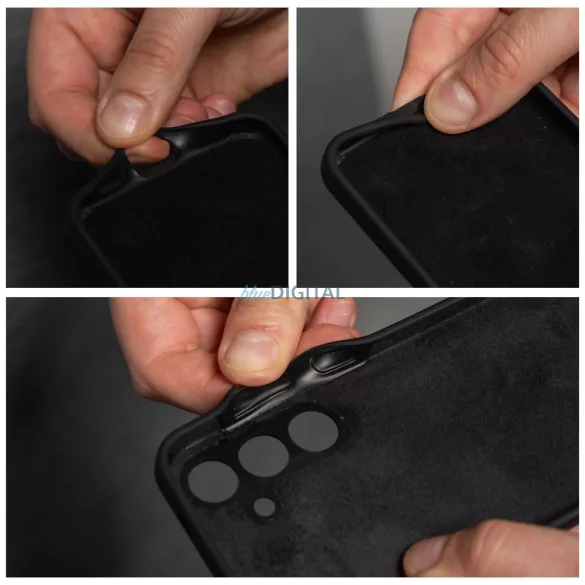 SILICONE 2mm tok Motorola Moto G86 - fekete