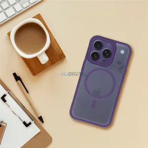 FULL matt MAG COVER tok, MagSafe-kompatibilis, iPhone 12, lila