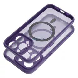   MagSafe-kompatibilis, teljesen matt, magazinborítós tok SAMSUNG S26 Plushoz, lila színben